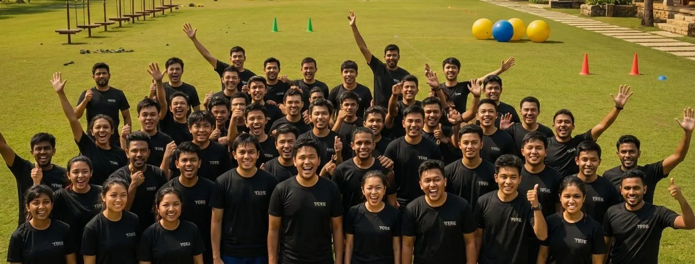 The Tetra Exponus team celebrating together at a company event