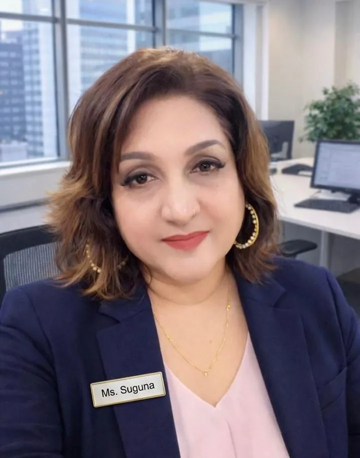 Ms Suguna, Travel Manager