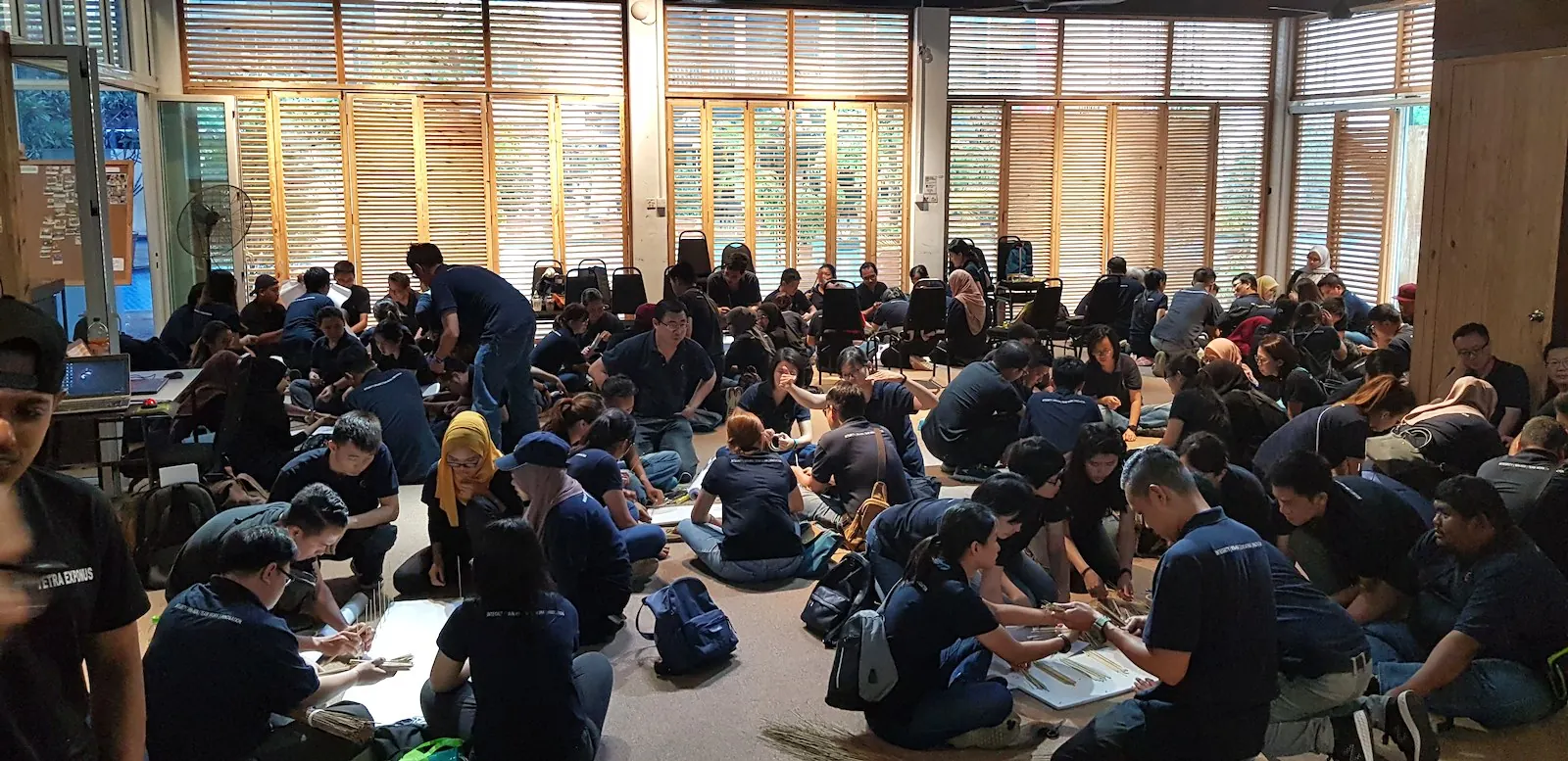 Group of professionals in an interactive training session